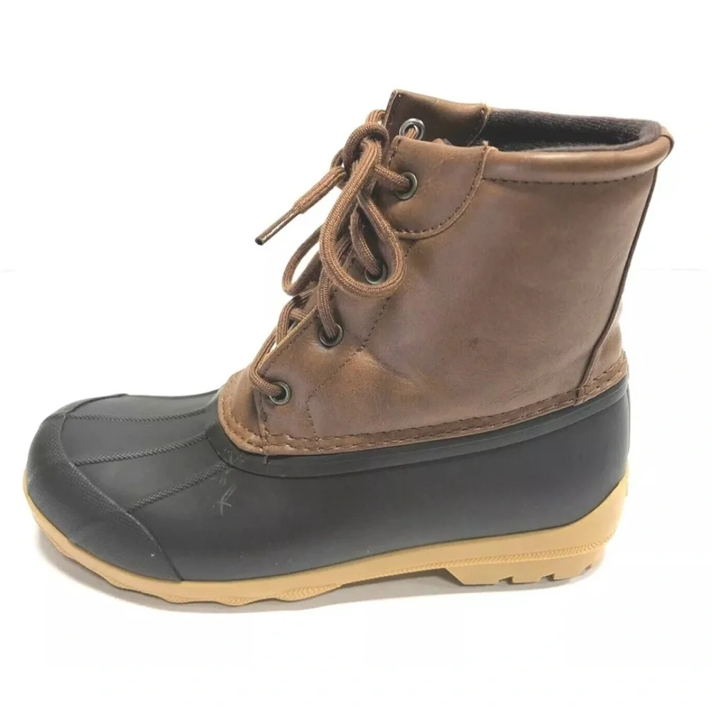Sperry Big Kids’ Port Brown Waterproof Winter Boots, Boys’ Size 4 M